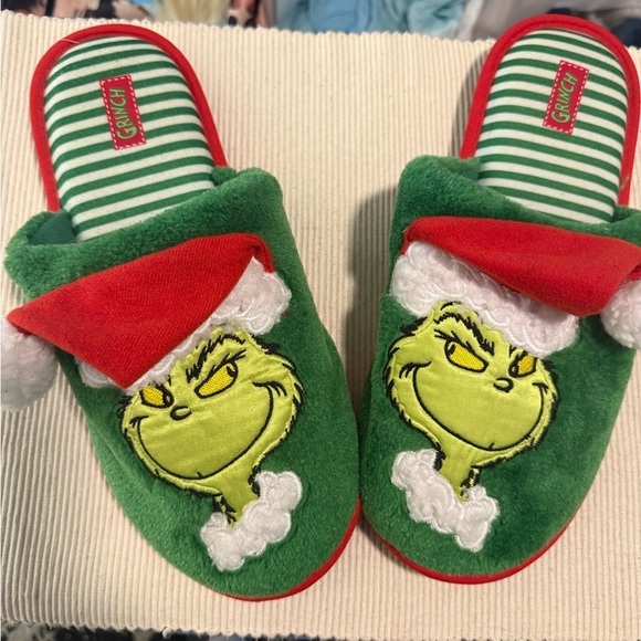 Other - Christmas Grinch Green and Red Men's Slip-On Loafers